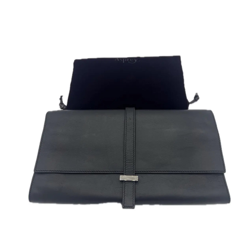 Asprey Leather Travel Jewelry Pouch